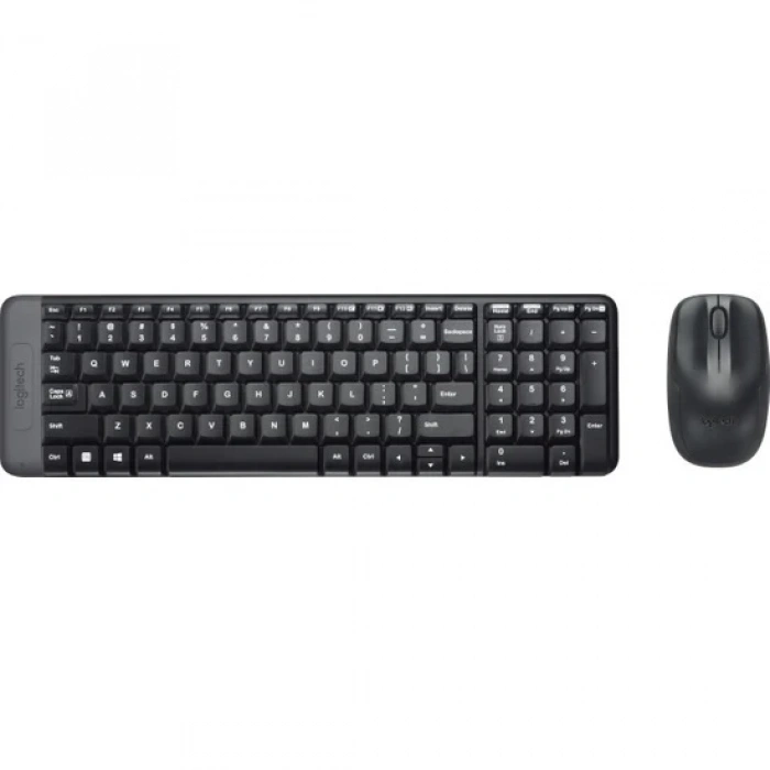 Logitech MK220 Kablosuz Türkçe Klavye Mouse Seti - Siyah