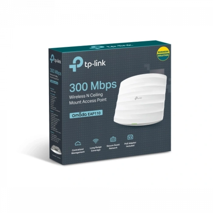 OMADA EAP110 1Port Gigabit PoE 300Mbps 2 4Ghz Pasif Poe Tavan tipi Access Point