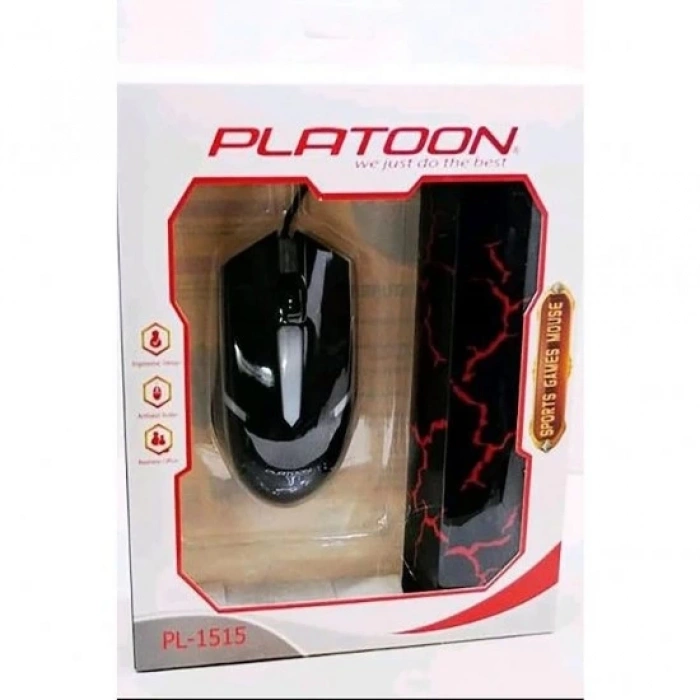 Platoon PL-1515 Gaming Mouse & MousePad