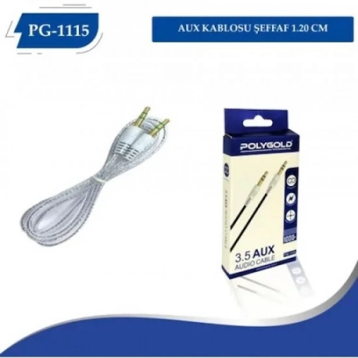 POLYGOLD PG-1115 3.5 AUX KABLOSU SİYAH 1.20 M