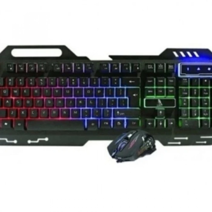 POLYGOLD PG-8018 KABLOLU OYUNCU IŞIKLI KLAVYE + MOUSE SET