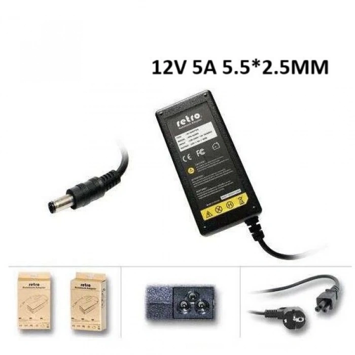 Retro 12V 5A 60W Ac Adaptör RPA-AC005
