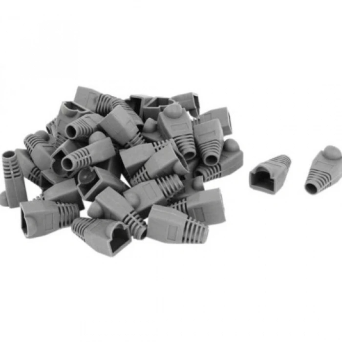 RJ45 Jack Koruma Kılıfı Bot Gri (10 Adet)