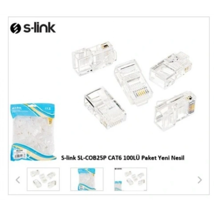 S-LINK SL-COB25P RJ45 Yeni Nesil JAC UTP CAT6