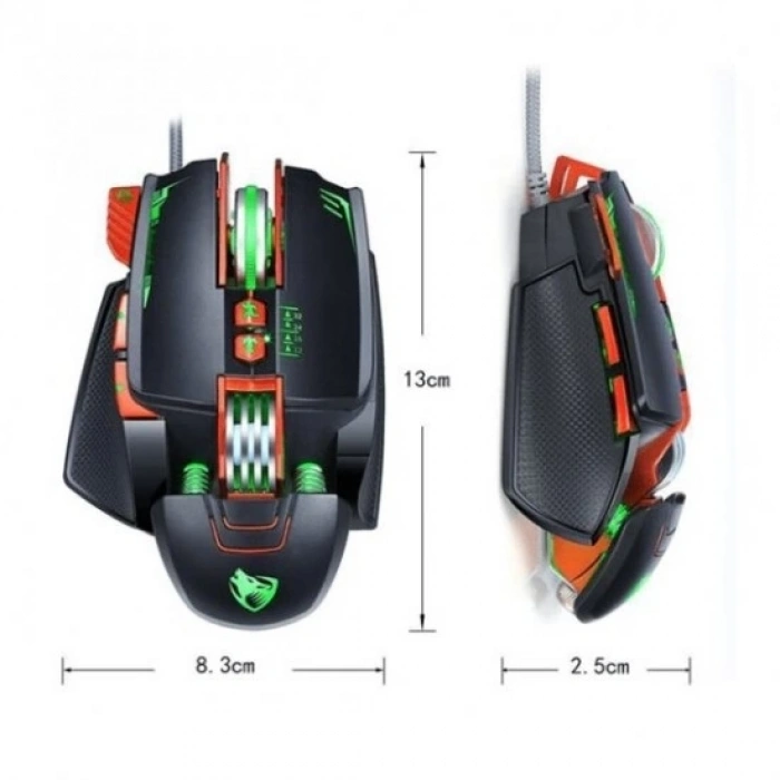 T-Wolf V9 Macro Programing Gaming RGB Kablolu Oyuncu Mouse T-WOLF-V9