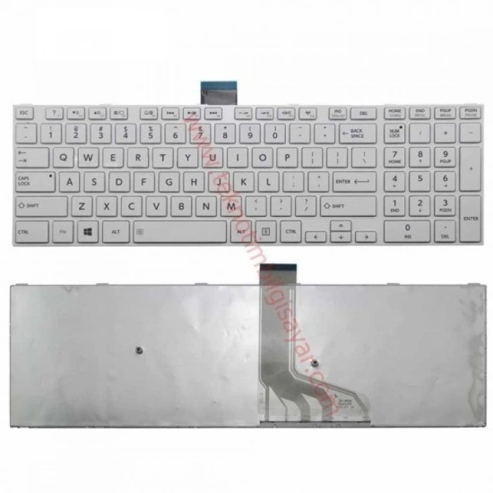 Toshiba Satellite L50-A Uyumlu Nb Klavyesi - Beyaz - TR - Çerçeveli