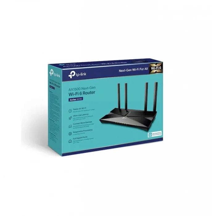 TP-LINK ARCHER AX10 AX1500 MBPS DUAL BAND GIGABIT WI-FI 6 ROUTER