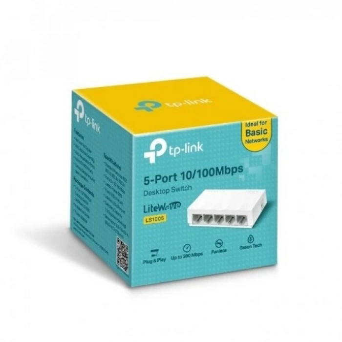 TP-LINK LS1005 Green Tech 5 Port MegaBit Yönetilemez Masaüstü Switch