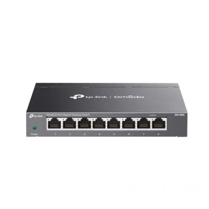 TP-LINK OMADA DS108G 8 Port Gigabit Yönetilemez Masaüstü/Vesa Metal Kasa Sessiz Switch