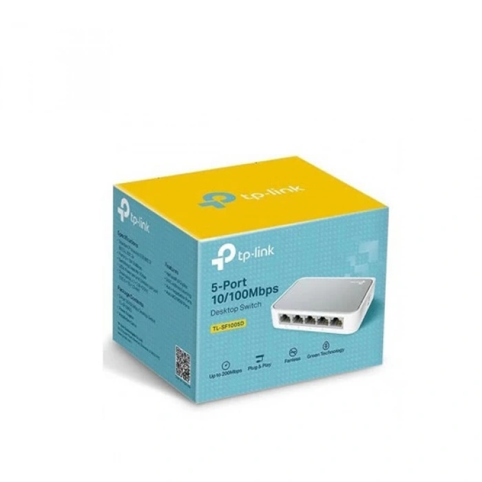 TP-Link TL-SF1005D 5-Port 10/100 Mbps Fast Ethernet Switch Beyaz