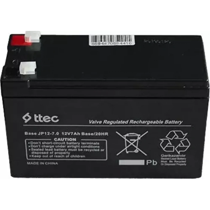 Ttec Base 12V 7Ah Bakımsız Kuru Akü
