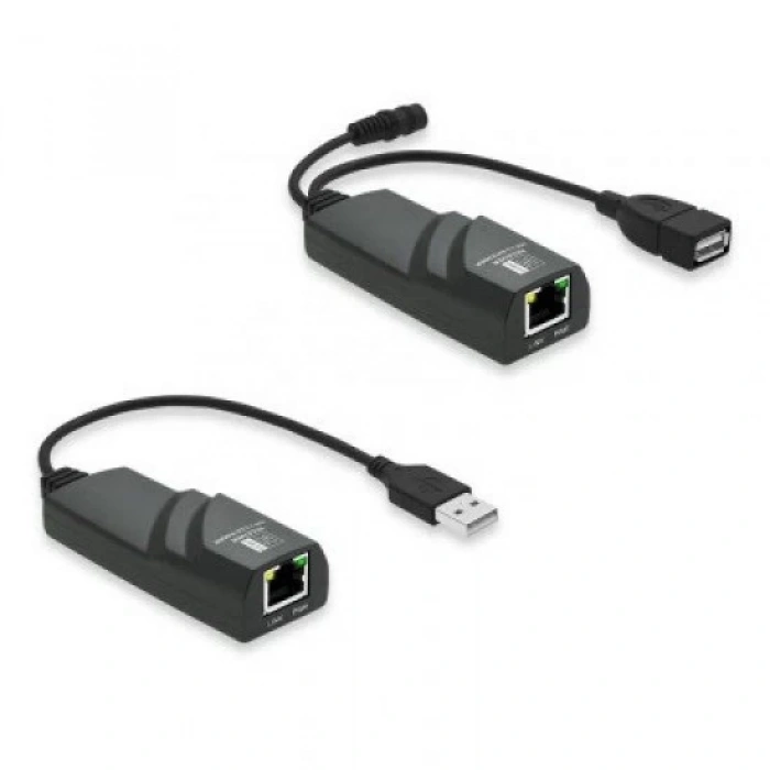 Usb Extender - Cat5 / Cat5e / Cat6 Kablosu Üzerinden Usb 2.0 - Rj45 Lan Uzatma Adaptörü