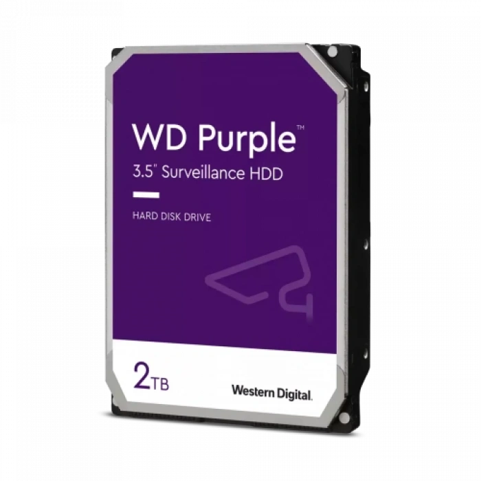 WD PURPLE WD23PURZ 3.5 2TB 256Mb 5400 Rpm 7/24 Güvenlik HDD Türkiye Distribütörü Garantili
