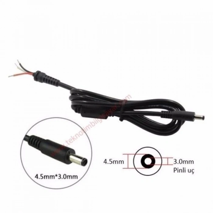 YENİ Dell 4.5x3.0 Notebook Adaptörü KABLOSU (Açıklama Kısmından Uyumlu Modelinizi Kontrol Edebilirsiniz.)