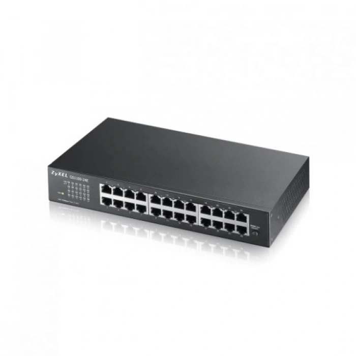 ZyXEL GS1100-24 V3 24 Port GigaBit Yönetilemez Rackmount Switch