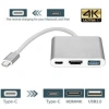 3in1 Type-C To Hdmi, Usb 3.0 + USB-C Dönüştürücü - Çevirici teknocool 3in 1 Type-c To Hdmi 4k Usb 3.0 Dönüştürücü Adaptör Macbook, Pro 2015 2016 2017 Samsung S8 S9 S10 Tkncl0123