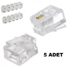 5 Adet Rj11 Konnektör Rj-11 Konnektör Jack RJ11-5