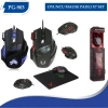 Polygold PG-903 Profesyonel Oyuncu Mouse + Mousepad Siyah Kırmızı/Mavi