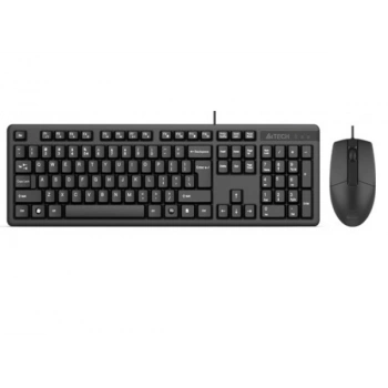 A4 TECH KK-3330 Siyah USB Kablolu Türkçe Q Multimedya Klavye Mouse Set