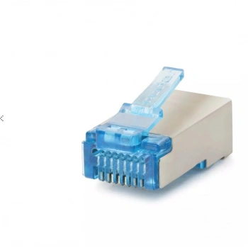 NODAR ND2420 CAT6E EZ RJ45 Metal Konnektör 100 Adet Plastik Kutu - Mavi