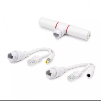 HADRON HDX5550 PoE Combiner Mux 2 In 1 RJ45 Veri + Güç Birleştirici Adaptör - Beyaz