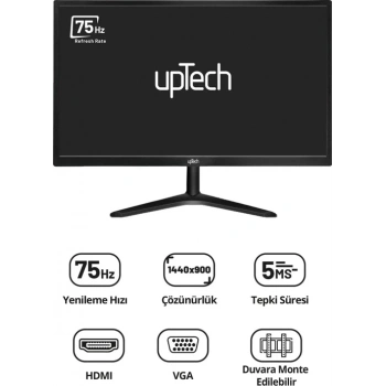Uptech HD190 19 inc Geniş Ekran 75 Hz 5ms VGA,HDMI Led Monitör