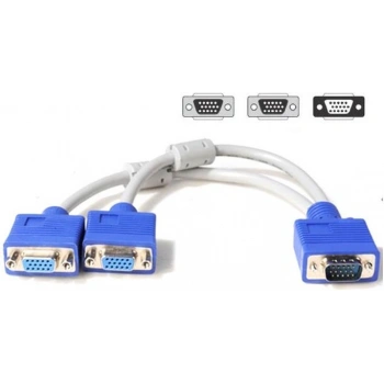Alfais 4567 Vga Y Kablo Çoklayıcı Switch Splitter Kablosu Çoklu Monitör Tv