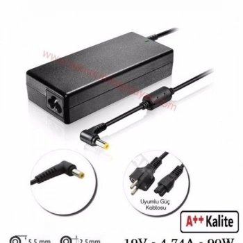 ACER ADAPTÖR 5.5*1.7MM 19 Volt 4.74 Amper ADP002 (Açıklama Kısmından Uyumlu Modelinizi Kontrol Edebilirsiniz.)
