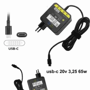 Acer, Asus, Dell, Lenovo 65W USB-C PD Adaptör RNA-IB15 Notebook Type-c Şarj Adaptörü (usb-c 20v 3,25 65w)