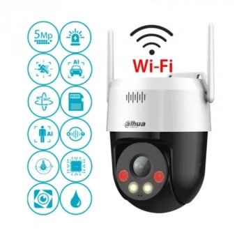 Dahua P3AE-PV 3Mpix, 4mm Lens, H265, Dual Smart Light, IP66, Wifi, Dahili Mikrofon, PT Speed Dome IP Kamera