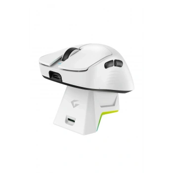 Gameagle Iceberg RGB Kablosuz 2.4Ghz+Bluetooth+Kablolu+Dock Şarj İstasyonlu 55gr 1K Hz 12800DPI Oyuncu Mouse