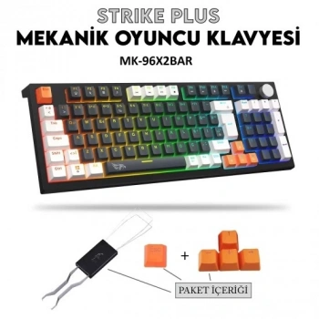 Gameagle Strike Plus MK-96X2BAR Mekanik Işıklı Gamer Klavye