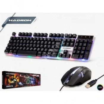 Hadron HD837Q H837Q Ledli Oyuncu Klavye Mouse Set-Siyah