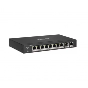 HILOOK NS-0310P-60(B) 8Port Megabit PoE 60W 2 Port Gigabit Uplink, Long Range 250Metre, Yönetilemez, Masaüstü Switch