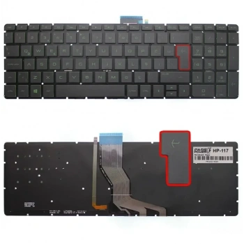 HP Pavilion 15-bc203nt, 15-bc202nt, 15-bc205nt Klavye Siyah