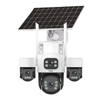 INOX-X14 4 Lensli Panoramik Solar 4G PTZ Kamera | E-SIM Uyumlu, Dahili Bataryalı ve Çift Yönlü Sesli Dış Mekan IP Kamera