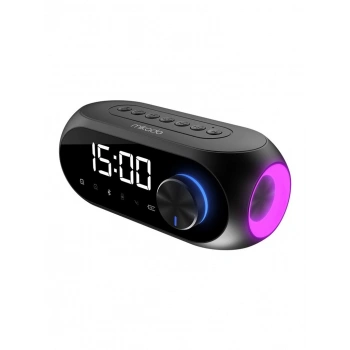Mikado Md-W7 1200MAH 5W Siyah Bluetooth-Aux-Derece-Usb-Fm Double Alarmli Saat Speaker Speaker