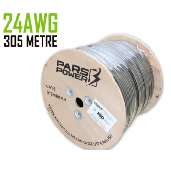Pars Power 24 Awg 0.50 mm 305 Metre Network Cat6 U UTP Dış Mekan Data Kablosu