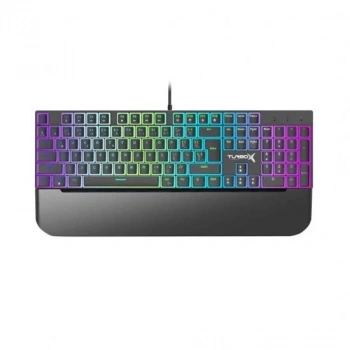 TURBOX TR-MK10PD PUDDİNG TUŞLU BİLEK DESTEKLİ BLUE SWİTCH RGB SİYAH MEKANİK KLAVYE