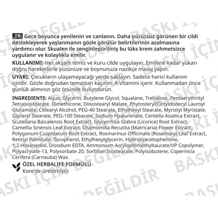 HL/Skin Canlandırıcı Gece Kremi 50 ml