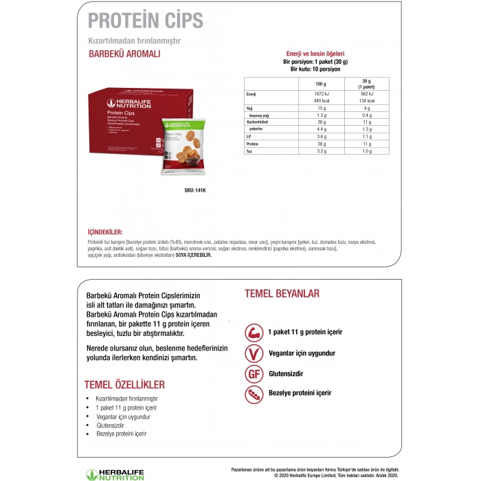 Barbekü Aromalı Protein Cips