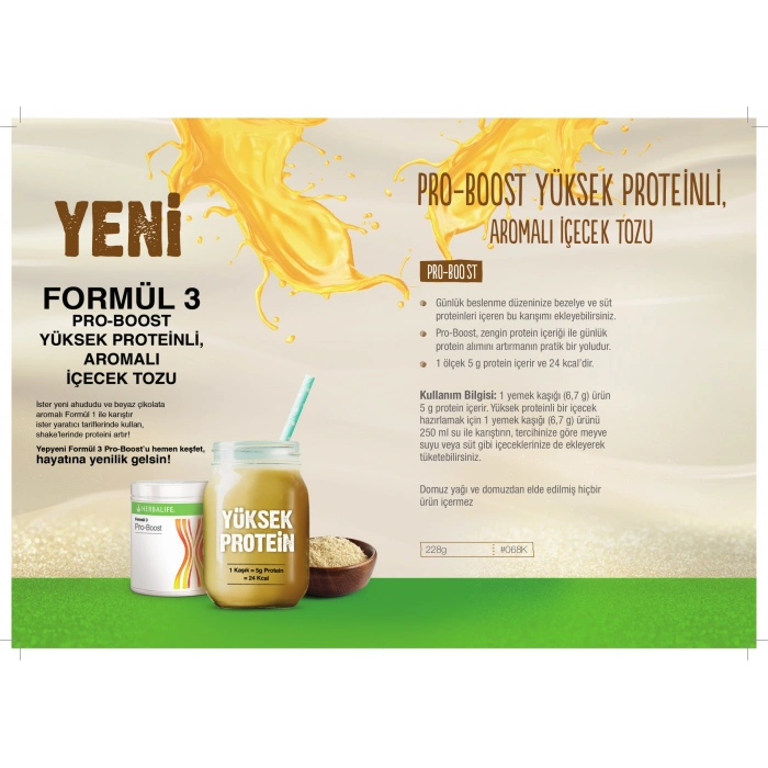 Pro-Boost Yüksek proteinli aromalı içecek tozu