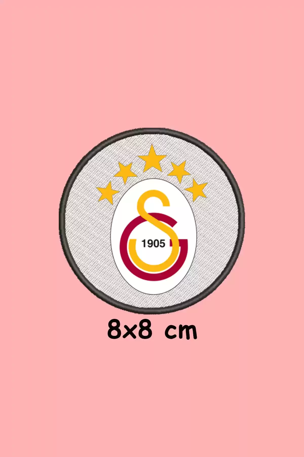 Galatasaray 5 Yıldız 8x8 cm Nakış/DTF Baskı Arma (Patch) – Ütü ile Yapıştırılabilir