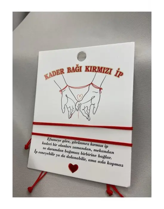 2li kaderin Kırmızı Ipliği Kader Bağı Kırmızı Ip Bileklik