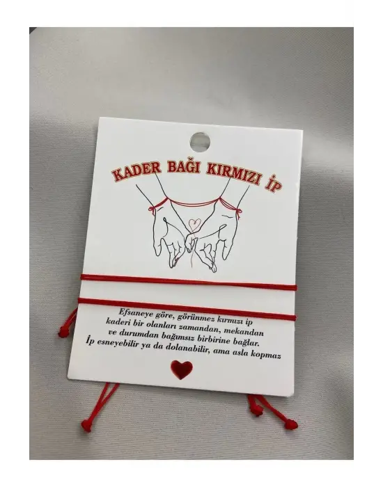 2li kaderin Kırmızı Ipliği Kader Bağı Kırmızı Ip Bileklik