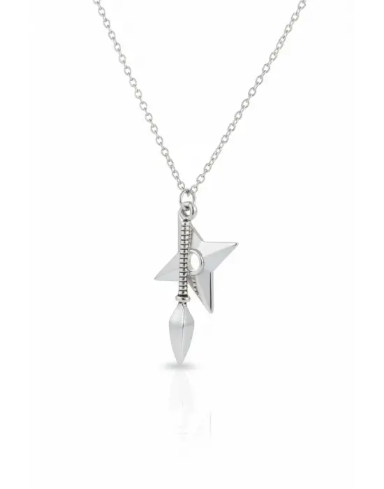 Antik Gümüş Kaplama Unisex Anime Naruto- Weapons Zincirli Kolye