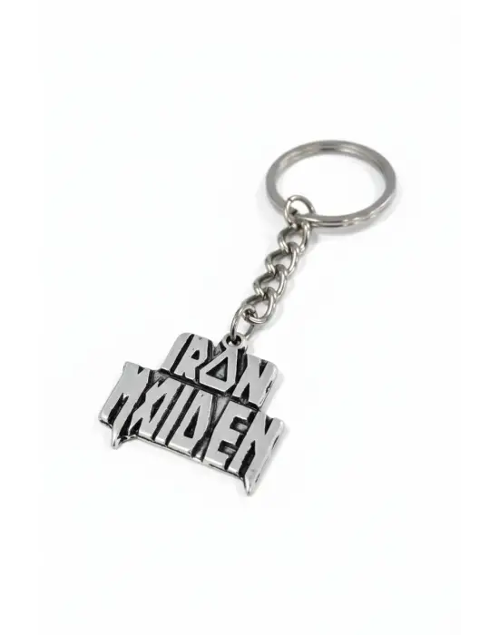 Antik Gümüş Kaplama İron Maiden Müzik Sembol Anahtarlık