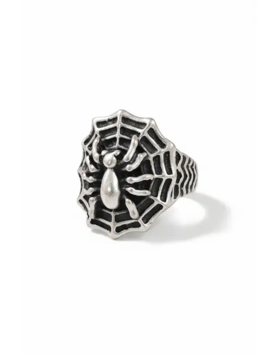 Antik Gümüş Kaplama Unisex Ayarlanabilir Spider Yüzük