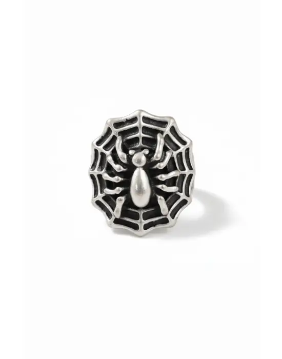 Antik Gümüş Kaplama Unisex Ayarlanabilir Spider Yüzük