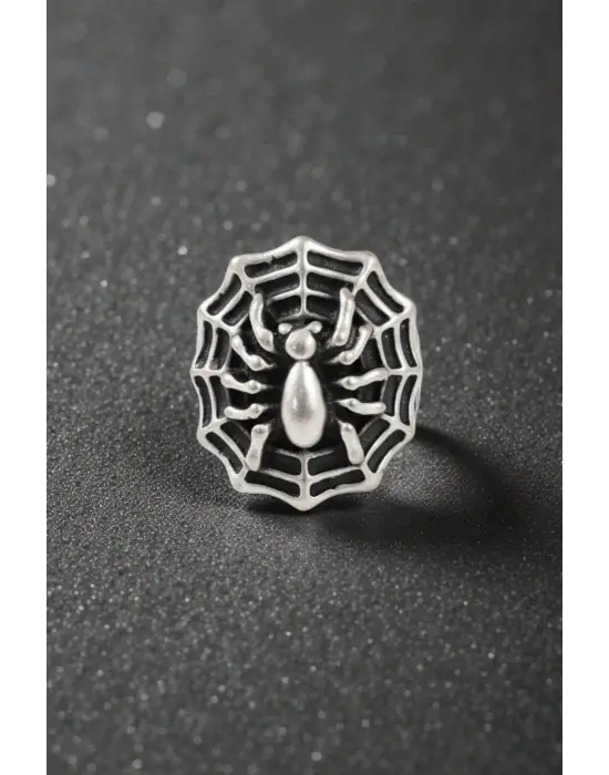 Antik Gümüş Kaplama Unisex Ayarlanabilir Spider Yüzük